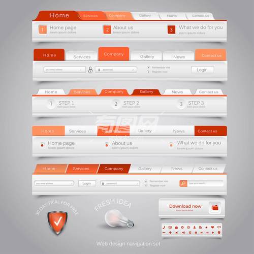 css3 html5网页放射性图标导航