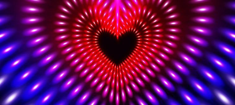 制作心形圆点霓虹灯光的ps教程