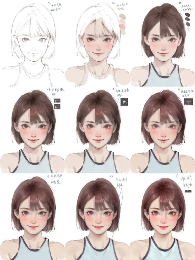 ps教程 如何将人物图p成动漫