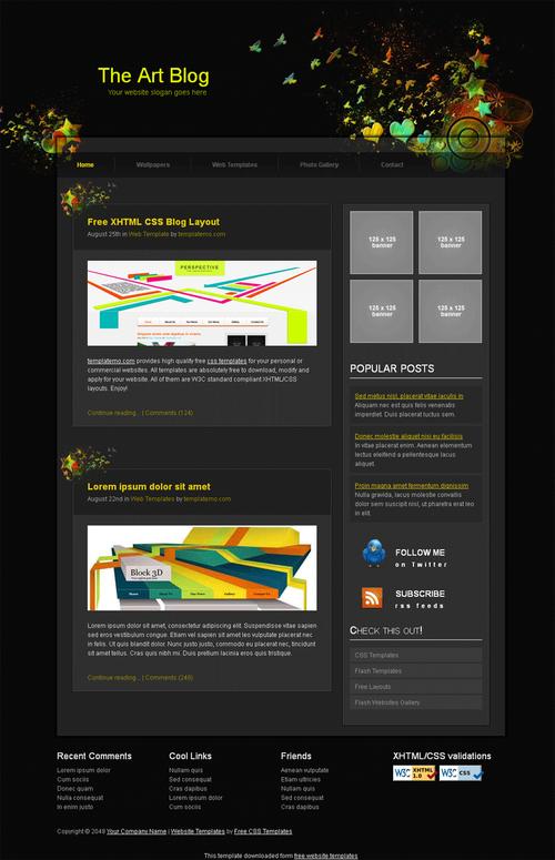 thinkphp 个人博客模板下载