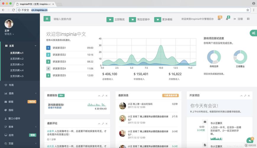 bootstrap 后台模板 中文