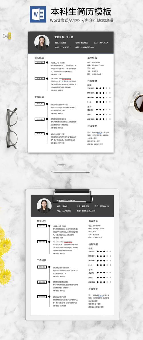 wordpress 个人简历模板