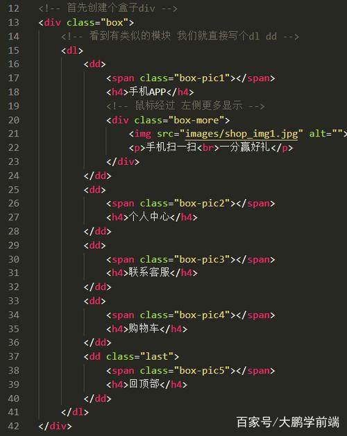 HTML中网页设计需要的代码