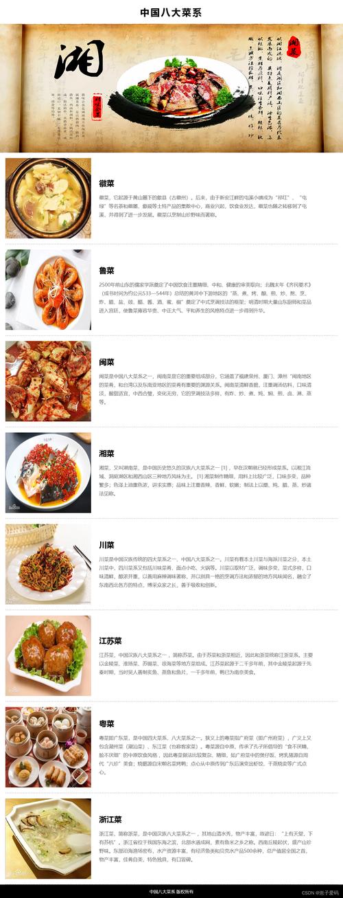 html介绍美食网页简单代码