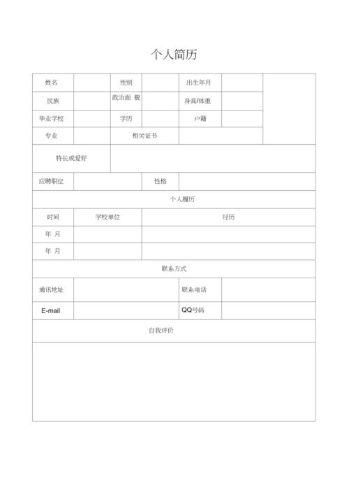dw静态个人简历网站模板下载