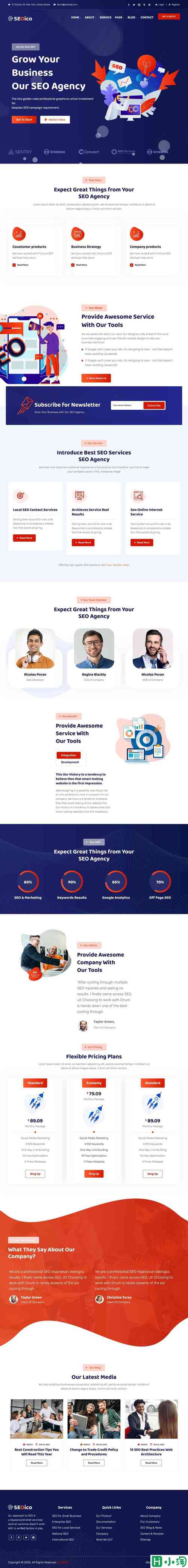 模板站和定制网站 seo推广