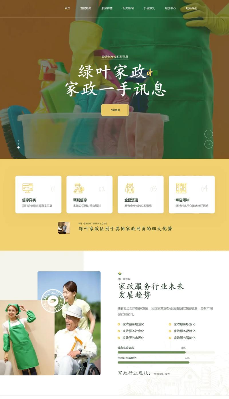 家政服务网页HTML模板免费