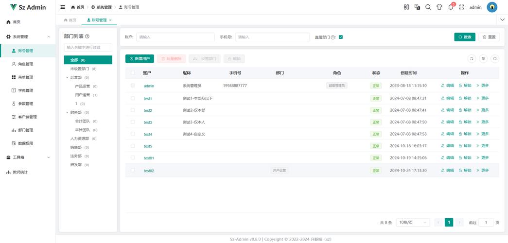 pageadmin模板源码