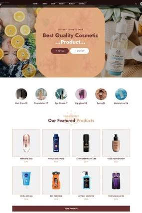 化妆品网站html模板