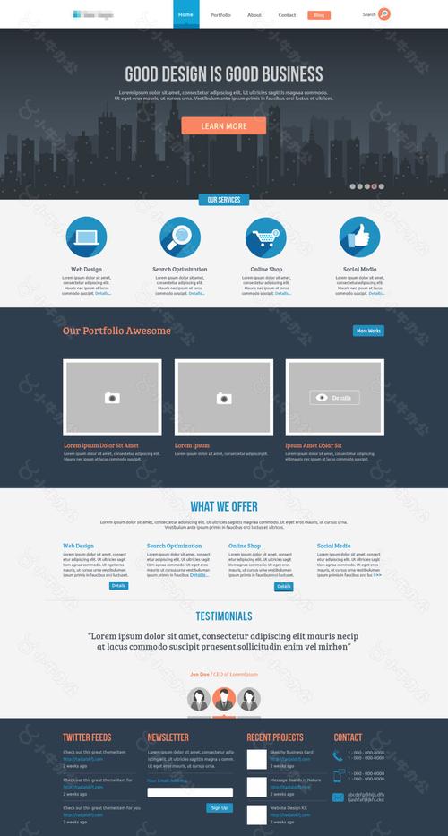 优秀的手机网页设计模板